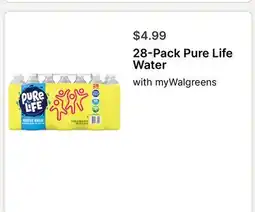Walgreens 28-Pack Pure Life Water offer