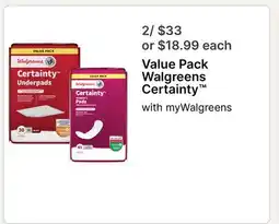 Walgreens Value Pack Walgreens Certainty offer