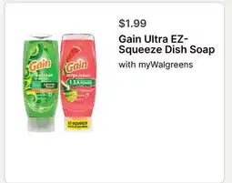 Walgreens Gain Ultra EZ-Squeeze Dish Soap offer