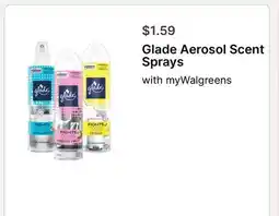 Walgreens Glade Aerosol Scent Sprays offer