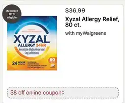 Walgreens Xyzal Allergy Relief, 80 ct offer