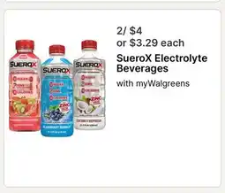 Walgreens SueroX Electrolyte Beverages offer