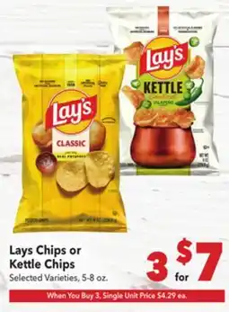 Vallarta Supermarkets Lays Chips or Kettle Chips offer