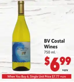 Vallarta Supermarkets BV Costal Wines offer