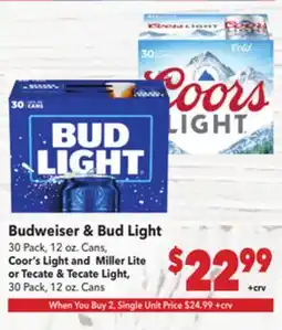 Vallarta Supermarkets Budweiser & Bud Light offer