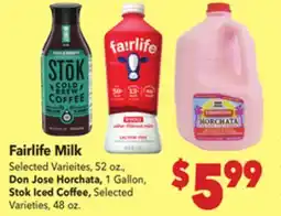 Vallarta Supermarkets Fairlife Milk offer