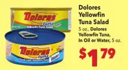 Vallarta Supermarkets Dolores Yellowfin Tuna Salad offer