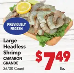Vallarta Supermarkets Large Headless Shrimp / CAMARON GRANDE offer
