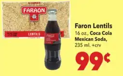 Vallarta Supermarkets Faraon Lentils offer