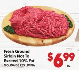 Vallarta Supermarkets Fresh Ground Sirloin / MOLIDA DE RES LIMPIA offer