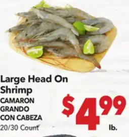 Vallarta Supermarkets Large Head On Shrimp / CAMARON GRANDO CON CABEZA offer