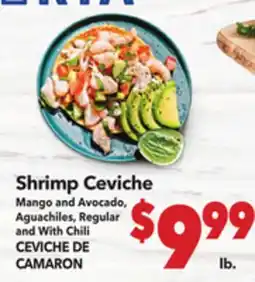 Vallarta Supermarkets Shrimp Ceviche Mango and Avocado, Aguachiles, Regular and With Chili / CEVICHE DE CAMARON offer