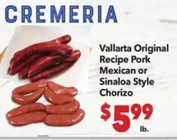 Vallarta Supermarkets Vallarta Original Recipe Pork Mexican or Sinaloa Style offer