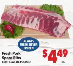 Vallarta Supermarkets Fresh Pork Spare Ribs / COSTILLAS DE PUERCO offer