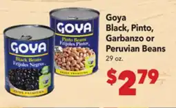 Vallarta Supermarkets Goya Black, Pinto, Garbanzo or Peruvian Beans offer