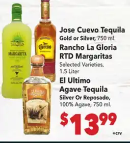 Vallarta Supermarkets Jose Cuevo Tequila Gold or Silver offer