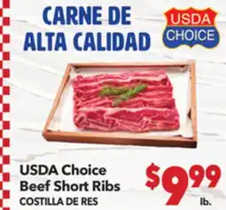 Vallarta Supermarkets USDA Choice Beef Short Ribs / COSTILLA DE RES offer