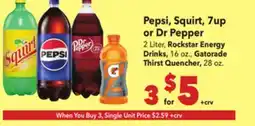 Vallarta Supermarkets Pepsi, Squirt, 7up or Dr Pepper offer