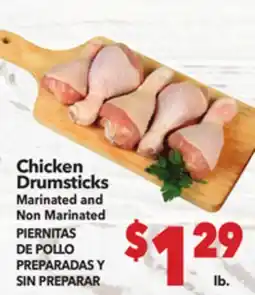 Vallarta Supermarkets Chicken Drumsticks / PIERNITAS DE POLLO PREPARADAS Y SIN PREPARAR offer