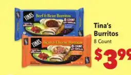 Vallarta Supermarkets Tina's Burritos offer