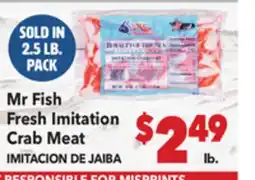 Vallarta Supermarkets Mr Fish Fresh Imitation Crab Meat / IMITACION DE JAIBA offer