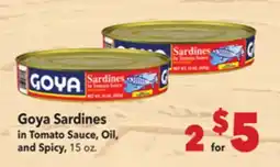 Vallarta Supermarkets Goya Sardines offer
