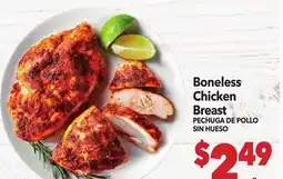 Vallarta Supermarkets Boneless Chicken Breast / PECHUGA DE POLLO SIN HUESO offer