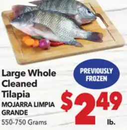 Vallarta Supermarkets Large Whole Cleaned Tilapia / MOJARRA LIMPIA GRANDE offer