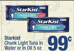 Super King Markets Starkist Chunk Light Tuna In Water or In Oil 5 oz offer