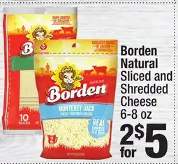 Super King Markets Borden Natural Sliced and Shredded Cheese offer