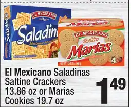 Super King Markets El Mexicano Saladinas Saltine Crackers 13.86 oz or Marias Cookies 19.7 oz offer