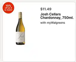 Walgreens Josh Cellars Chardonnay, 750ml offer