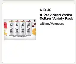 Walgreens 8-Pack Nutrl Vodka Seltzer Variety Pack offer