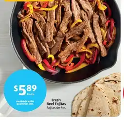 Aldi Fresh Beef Fajitas offer