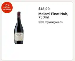 Walgreens Meiomi Pinot Noir, 750ml offer