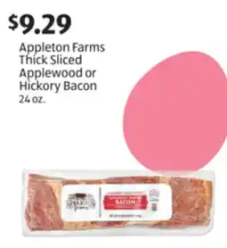 Aldi Appleton Farms Thick Sliced Applewood or Hickory Bacon offer