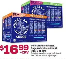 Grocery Outlet White Claw Hard Seltzer, Surge Variety Pack offer