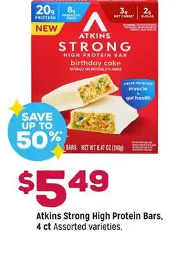Grocery Outlet Atkins Strong High Protein Bars offer