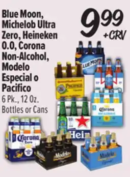 El Super Blue Moon, Michelob Ultra Zero, Heineken 0.0, Corona Non-Alcohol, Modelo Especial o Pacifico offer