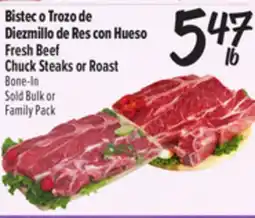 El Super Fresh Beef Chuck Steaks or Roast offer