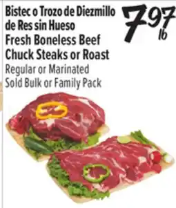 El Super Fresh Boneless Beef Chuck Steaks or Roast offer