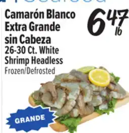 El Super 26-30Ct. White Shrimp Headless offer