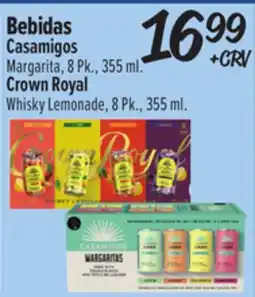 El Super Casamigos Crown Margarita, 8Pk., 355ml. Royal Whisky Lemonade, 8Pk., 355ml offer