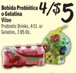 El Super Viloe Probiotic Drinks, 4Ct. or Gelatins offer