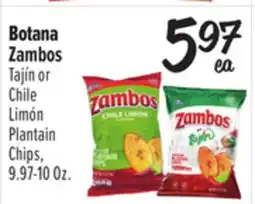 El Super Zambos Tajín or Chile Limón Plantain Chips offer