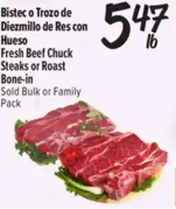El Super Fresh Fresh Beef Chuck Steaks or Roast Bone-in offer