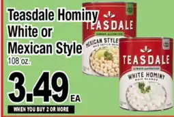 Superior Grocers Teasdale Hominy White or Mexican Style offer