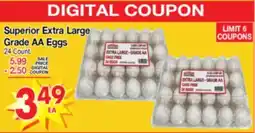 Superior Grocers Superior Extra Large Grade AA Eggs offer