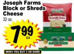 Superior Grocers Joseph Farms Block or Shreds Cheese offer