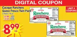 Superior Grocers Cacique Ranchero Queso Fresco Twin Pack offer